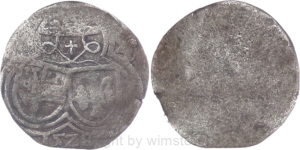 Salzburg 1519 - 1540, Matthäus Lang von Wellenburg, Einseitiger Zweier (2 Pfennig) 1528, Pr. 284, Silber, s