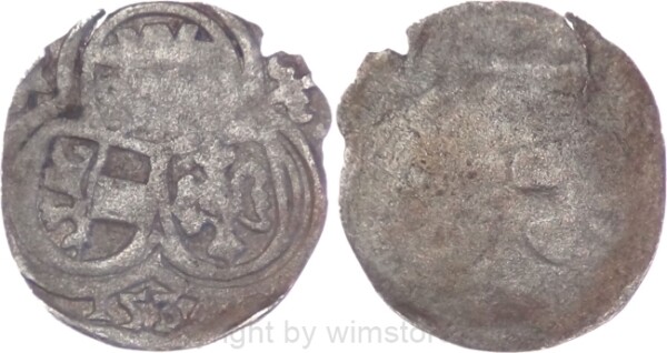 Salzburg 1519 - 1540, Matthäus Lang von Wellenburg, Einseitiger Zweier (2 Pfennig) 1534, Pr. 290, Silber, -ss