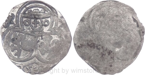 Salzburg 1519 - 1540, Matthäus Lang von Wellenburg, Einseitiger Zweier (2 Pfennig) 1534, Pr. 290, Silber, ss, Prägeschwäche