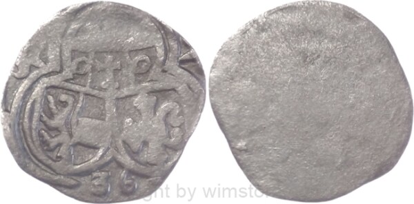 Salzburg 1519 - 1540, Matthäus Lang von Wellenburg, Einseitiger Zweier (2 Pfennig) (15)36, Pr. 294, Silber, ss