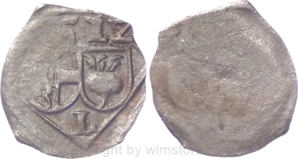 Salzburg 1495 - 1519, Leonhard von Keutschach, 1 Pfennig 1512, Pr. 130, Silber, s-ss, Prägeschwäche