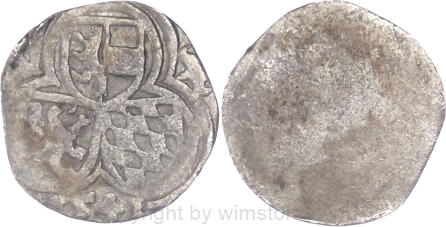 Salzburg 1540 - 1554, Ernst von Bayern, Einseitiger Zweier (2 Pfennig) 1541, Pr. 376, Silber, s-ss