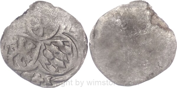 Salzburg 1540 - 1554, Ernst von Bayern, Einseitiger Zweier (2 Pfennig) 1541, Pr. 376, Silber, ss, Prägeschwäche