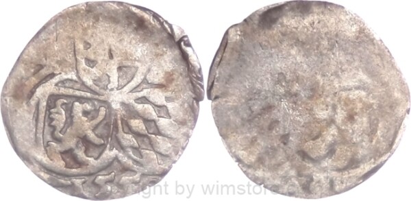 Salzburg 1540 - 1554, Ernst von Bayern, Einseitiger Zweier (2 Pfennig) 1550, Pr. 384, Silber, ss, Prägeschwäche