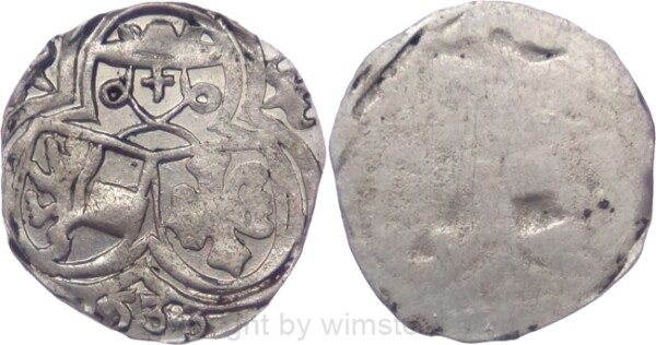 Salzburg 1519 - 1540, Matthäus Lang von Wellenburg, Einseitiger Zweier (2 Pfennig) 1533, Pr. 289, Silber, ss
