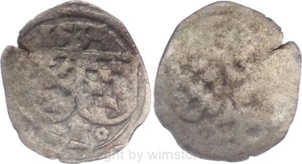 Passau Bistum, 1517 - 1540, Ernst von Bayern, Einseitiger Zweier (2 Pfennig) 1534, Silber, s