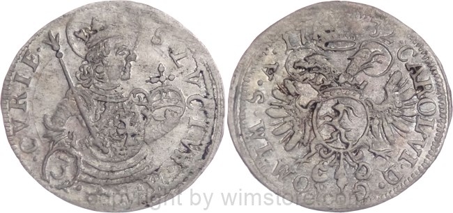 Schweiz, Chur-Stadt, 3 Kreuzer 1732, KM 271, Silber, ss