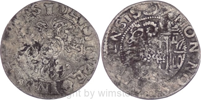 Schweiz, Schaffhausen, 3 Kreuzer 1597, Silber, s, korrodiert