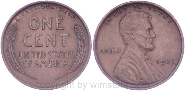USA, 1 Cent 1909, Lincoln, KM 132, Bronze, ss