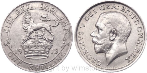 Großbritannien, 1 Shilling 1915, KM 816, Silber, ss
