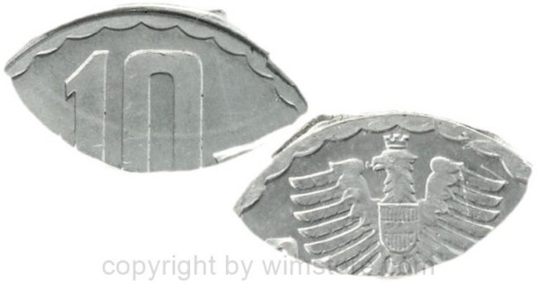 2. Republik, Fehlprägung, 10 Groschen ...., KM 2878, Aluminium, 0,2 Gramm