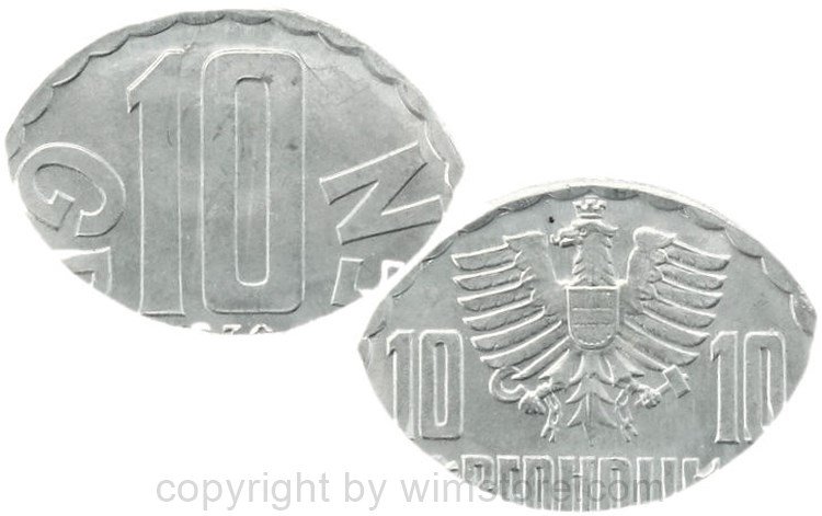 2. Republik, Fehlprägung, 10 Groschen 1970, KM 2878, Aluminium, 0,48 Gramm