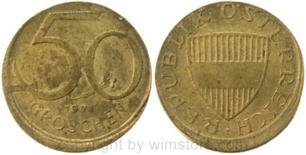 2. Republik, Fehlprägung, 50 Groschen 1971, KM 2885, Alu/Bro, dezentriert