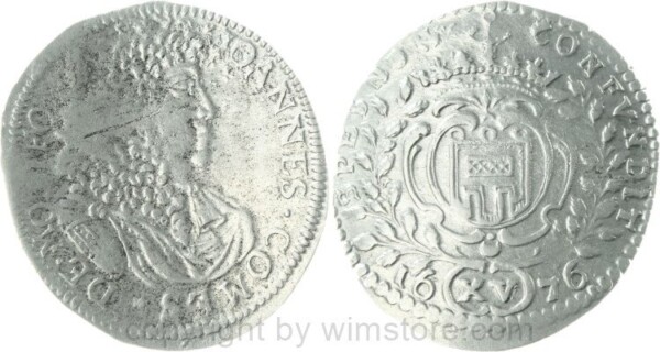 Montfort, 15 Kreuzer 1676, Johann VIII. 1662 - 1686, Silber, s, verbrauchte Stempeln