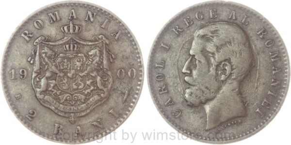 Rumänien, 2 Bani 1900, KM 27, Kupfer, s