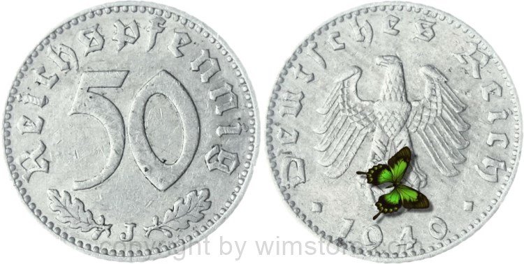 3. Reich, 50 Reichspfennig 1940 J, KM 96, Aluminium, ss