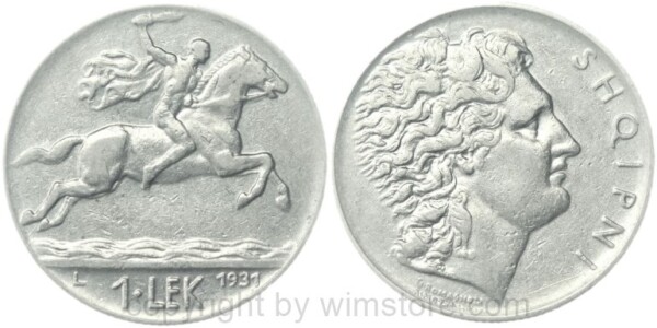 albanien, 1 lek 1930, km 5, nickel, ss (kopie) albanien, 1 lek 1930, km 5, nickel, ss (kopie)