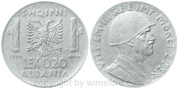 albanien, 1 lek 1930, km 5, nickel, ss, winz. rsn. (kopie)