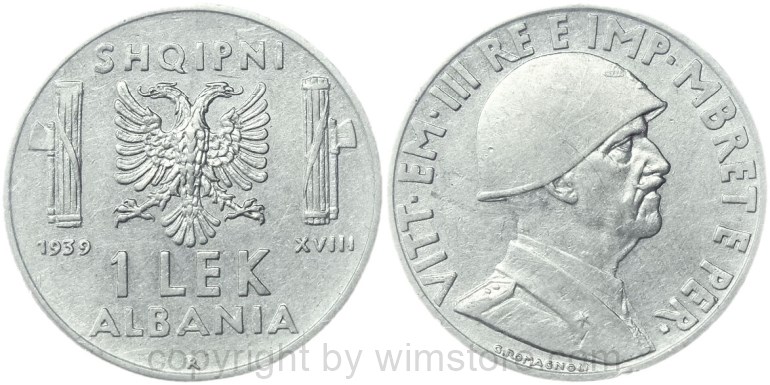 albanien, 0,5 lek 1940, km 30, stahl, magnetisch, ss (kopie) (kopie)