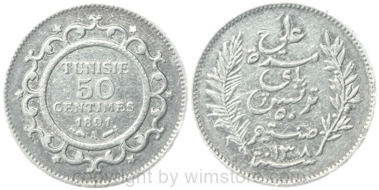 tunesien, 8 kharub 1281, km 159, kupfer, ss, randschaden (kopie)