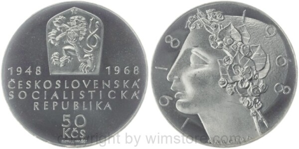 tschechoslowakei, 20 korun 1933, km 17, silber, vz (kopie)