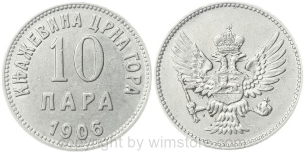 montenegro, 10 para 1906, km 3, nickel, ss (kopie)