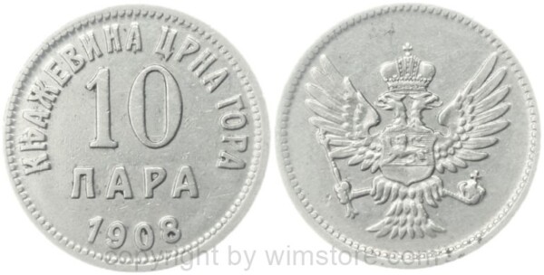 montenegro, 10 para 1906, km 3, nickel, ss (kopie)