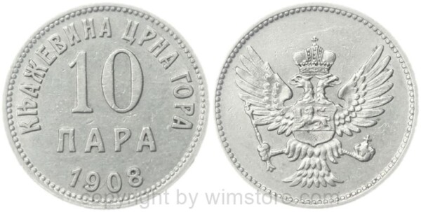 montenegro, 10 para 1906, km 3, nickel, ss (kopie)