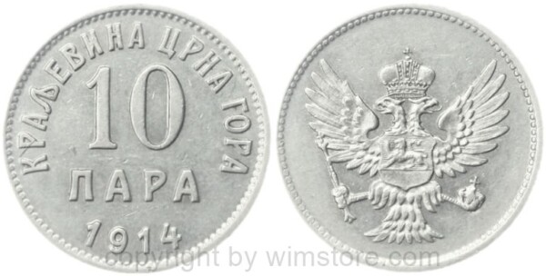 montenegro, 10 para 1914, km 18, nickel, ss (kopie)
