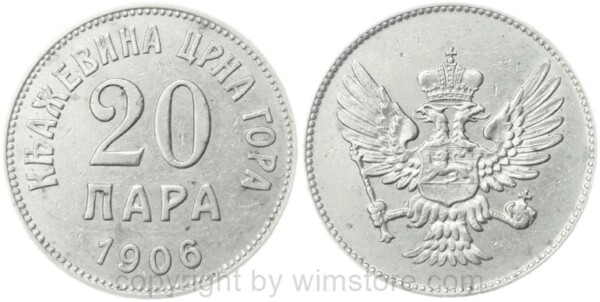 montenegro, 20 para 1906, km 4, nickel, vz (kopie) (kopie) montenegro, 20 para 1906, km 4, nickel, vz (kopie) (kopie)