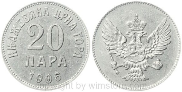 montenegro, 20 para 1906, km 4, nickel, ss (kopie)