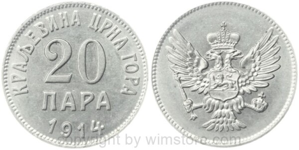montenegro, 20 para 1908, km 4, nickel, ss (kopie)