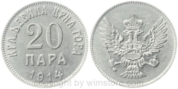 montenegro, 20 para 1914, km 19, nickel, ss (kopie)