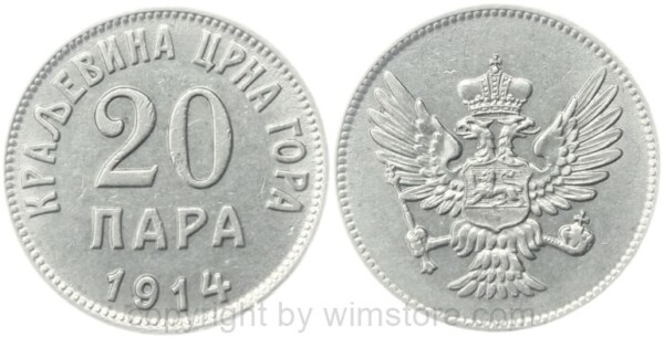 montenegro, 20 para 1914, km 19, nickel, ss (kopie)