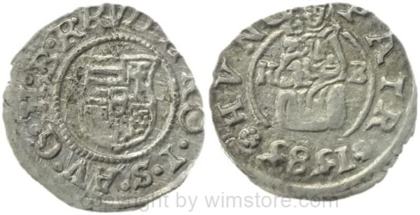 rudolf ii. 1576 1612, denar 1580 kb, hus 1059, silber, s (kopie)