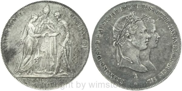 franz josef i., 5 kreuzer 1858 a, km 2197, silber, vz (kopie)