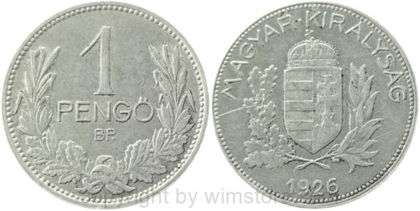 ungarn, 1 pengö 1926, km 510, silber, s (kopie)