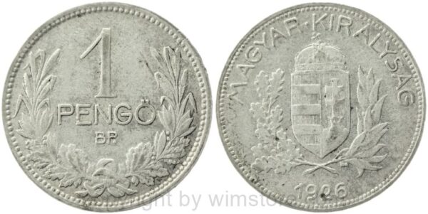 ungarn, 1 pengö 1926, km 510, silber, ss (kopie)