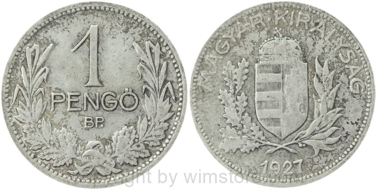 ungarn, 1 pengö 1926, km 510, silber, ss (kopie)