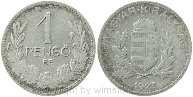 ungarn, 1 pengö 1927, km 510, silber, s (kopie)