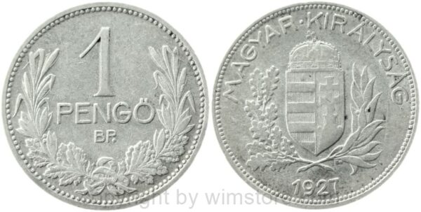 ungarn, 1 pengö 1927, km 510, silber, s (kopie)