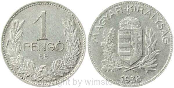 ungarn, 1 pengö 1937, km 510, silber, ss (kopie)