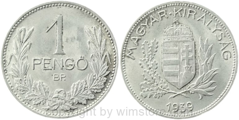 ungarn, 1 pengö 1938, km 510, silber, ss (kopie)
