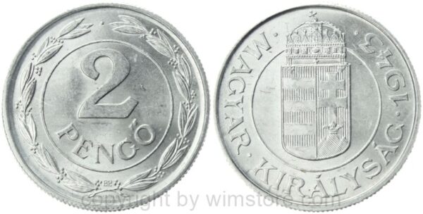 ungarn, 2 pengö 1942, km 522.1, aluminium, vz (kopie) ungarn, 2 pengö 1942, km 522.1, aluminium, vz (kopie)