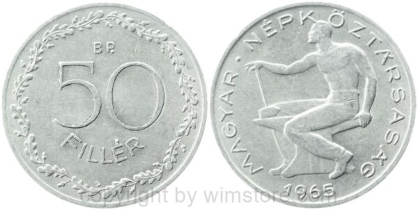 ungarn, 50 filler 1948, km 536, aluminium, ss vz (kopie)