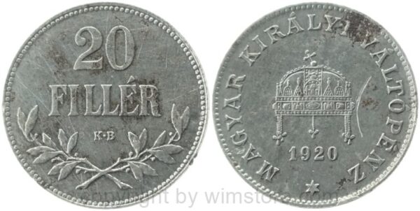 ungarn, 10 filler 1920, km 496, eisen, vz st (kopie)