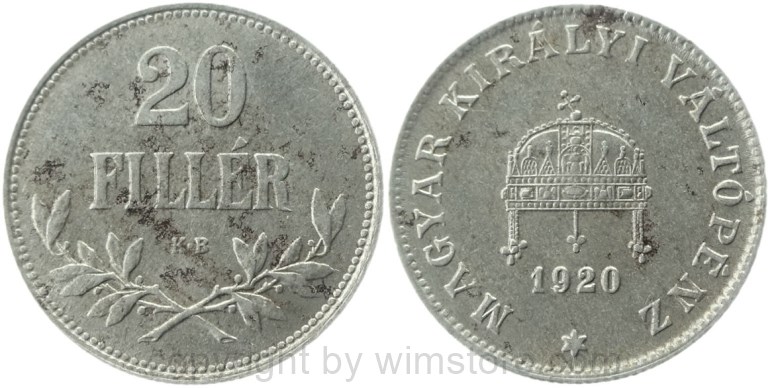 ungarn, 20 filler 1920, km 498, eisen, ss, roststellen (kopie)