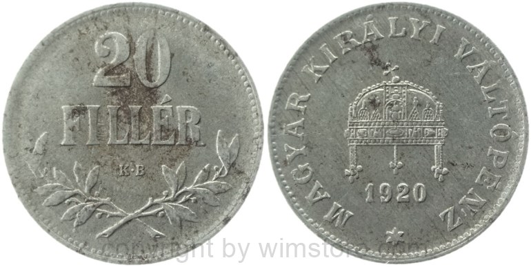 ungarn, 20 filler 1920, km 498, eisen, ss, roststellen (kopie)