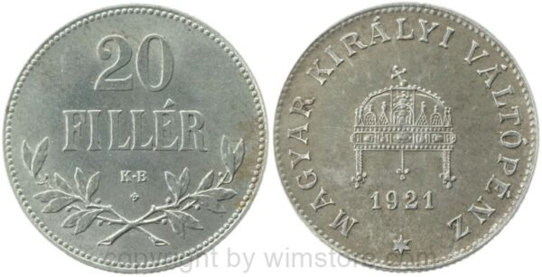 ungarn, 20 filler 1920, km 498, eisen, vz st, roststellen (kopie)