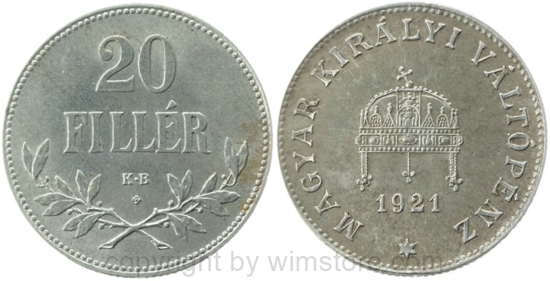 ungarn, 20 filler 1920, km 498, eisen, vz st, roststellen (kopie)